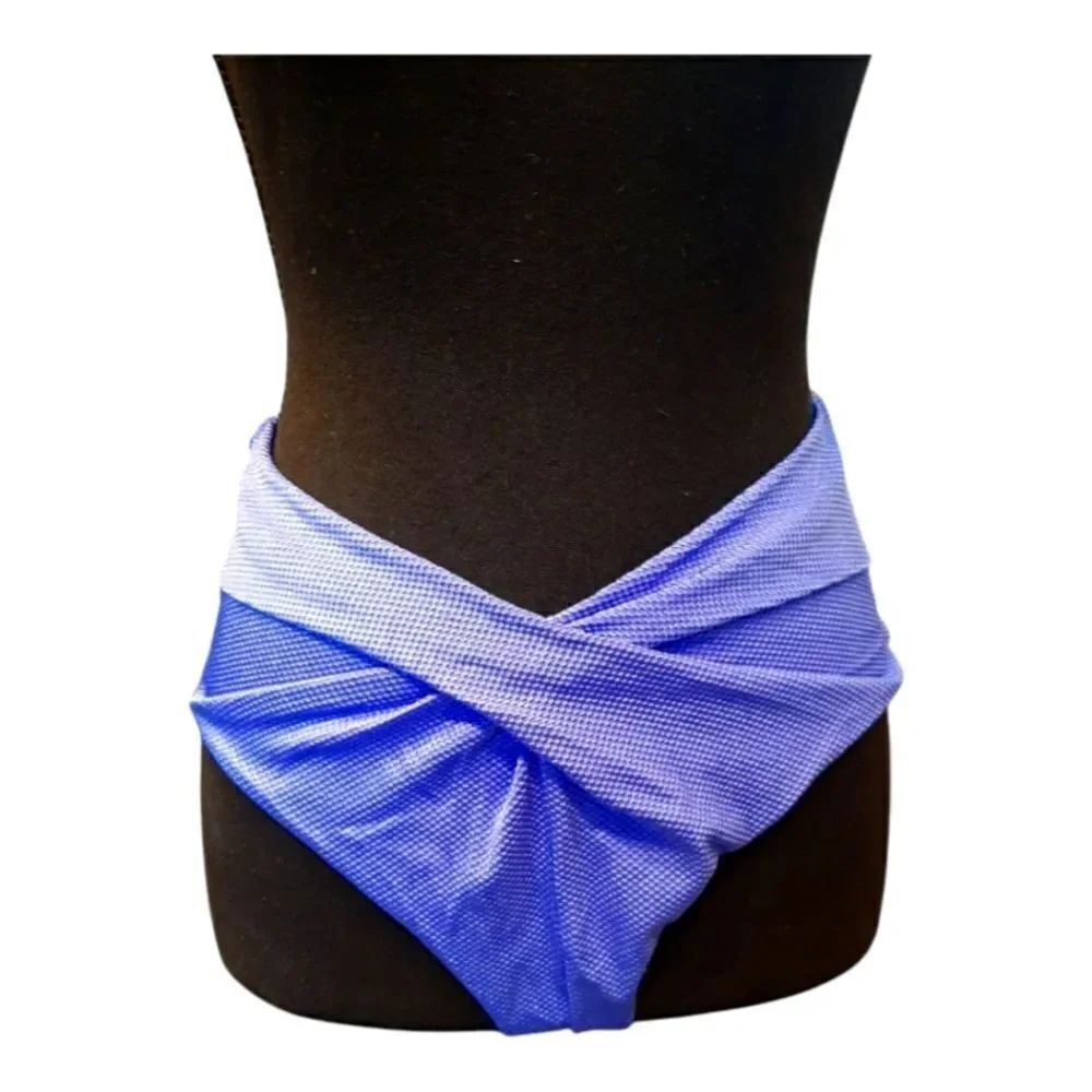 Aerie High Cut Cheeky Blue Bikini Bottoms